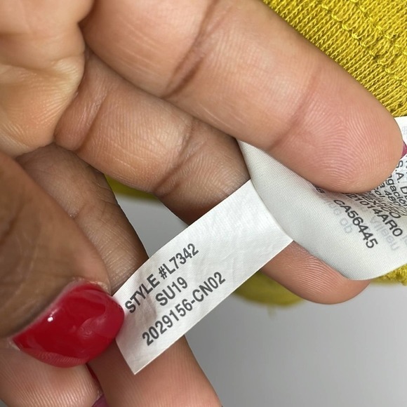 MADEWELL mustard yellow ribbed pointelle babydoll top size S Small - Picture 6 of 6